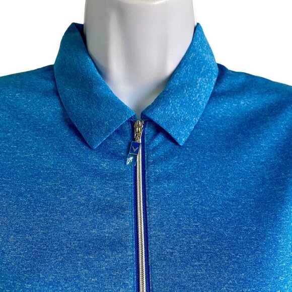 Callaway Women's Quarter Zip Short Sleeve Golf Shirt Opti Dry Size Medium NEW - Picture 7 of 10